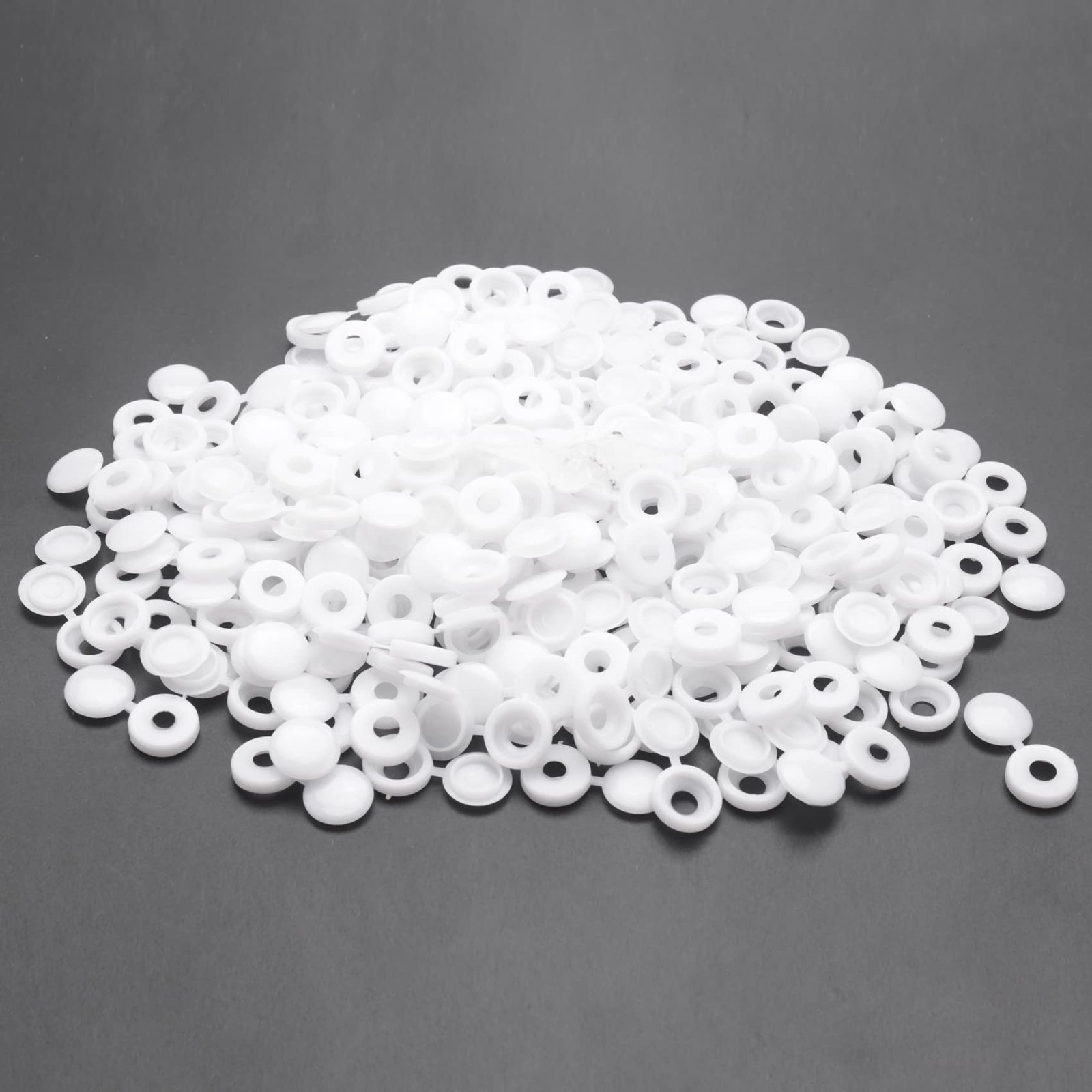 Cache Vis 100 Pièces Cache Vis Plastique Bouchon à Vis Couvertures à Vis Stocker et Décoration Toutes Les Vis pour Vis à Tête Plate/Cruciforme/Étoile,Blanc