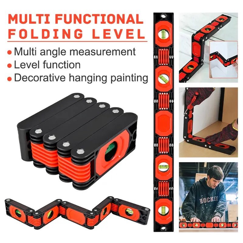 Niveau A Bulle Pliable Multifonctions Magnétique Professionnel 60cm SFT