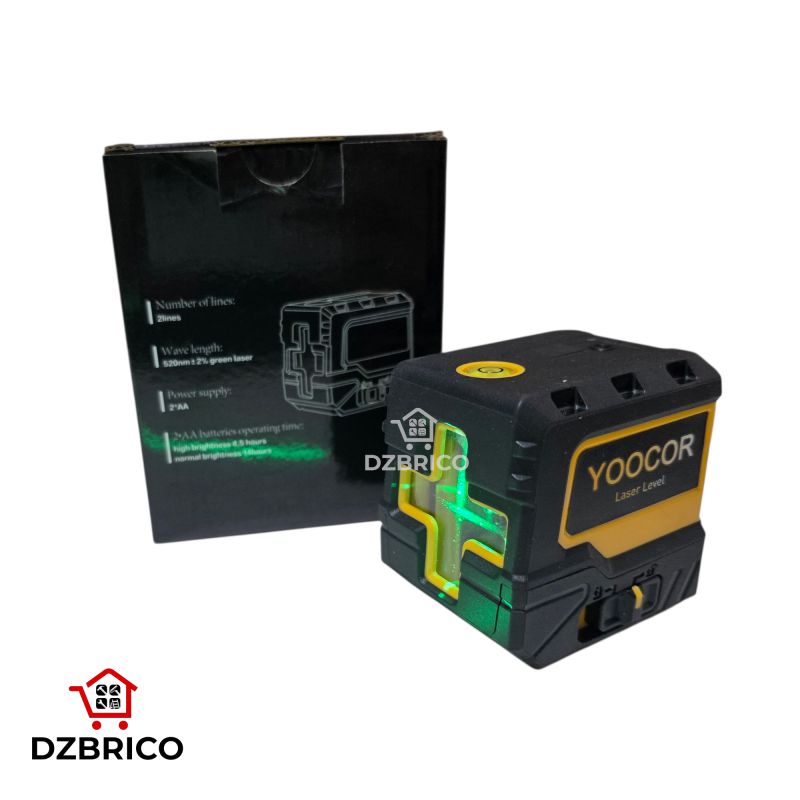 Niveau laser 2 lignes 2D H+V 4-5heures avec pilrs AA YOOCOR SFT