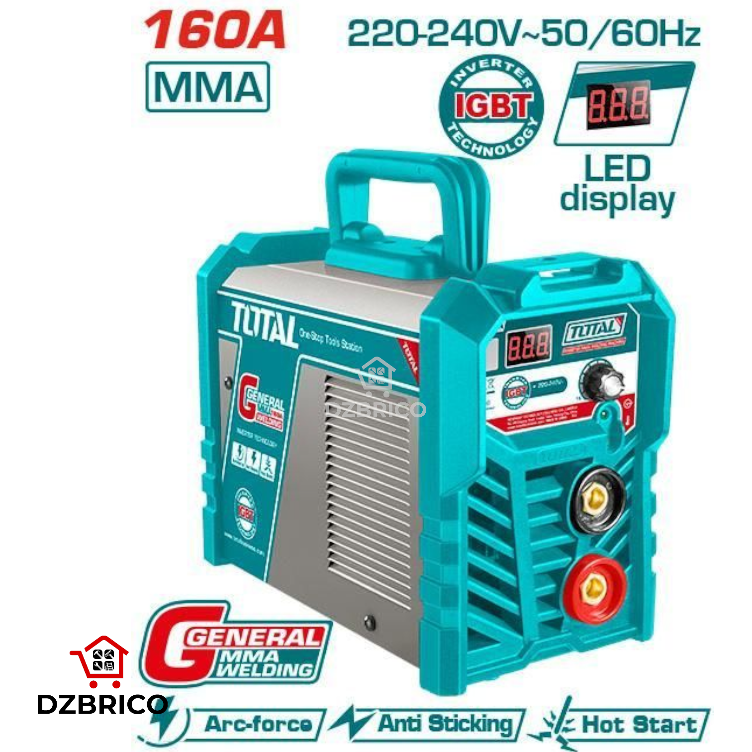 Poste a souder Inverter IGBT 160A TOTAL