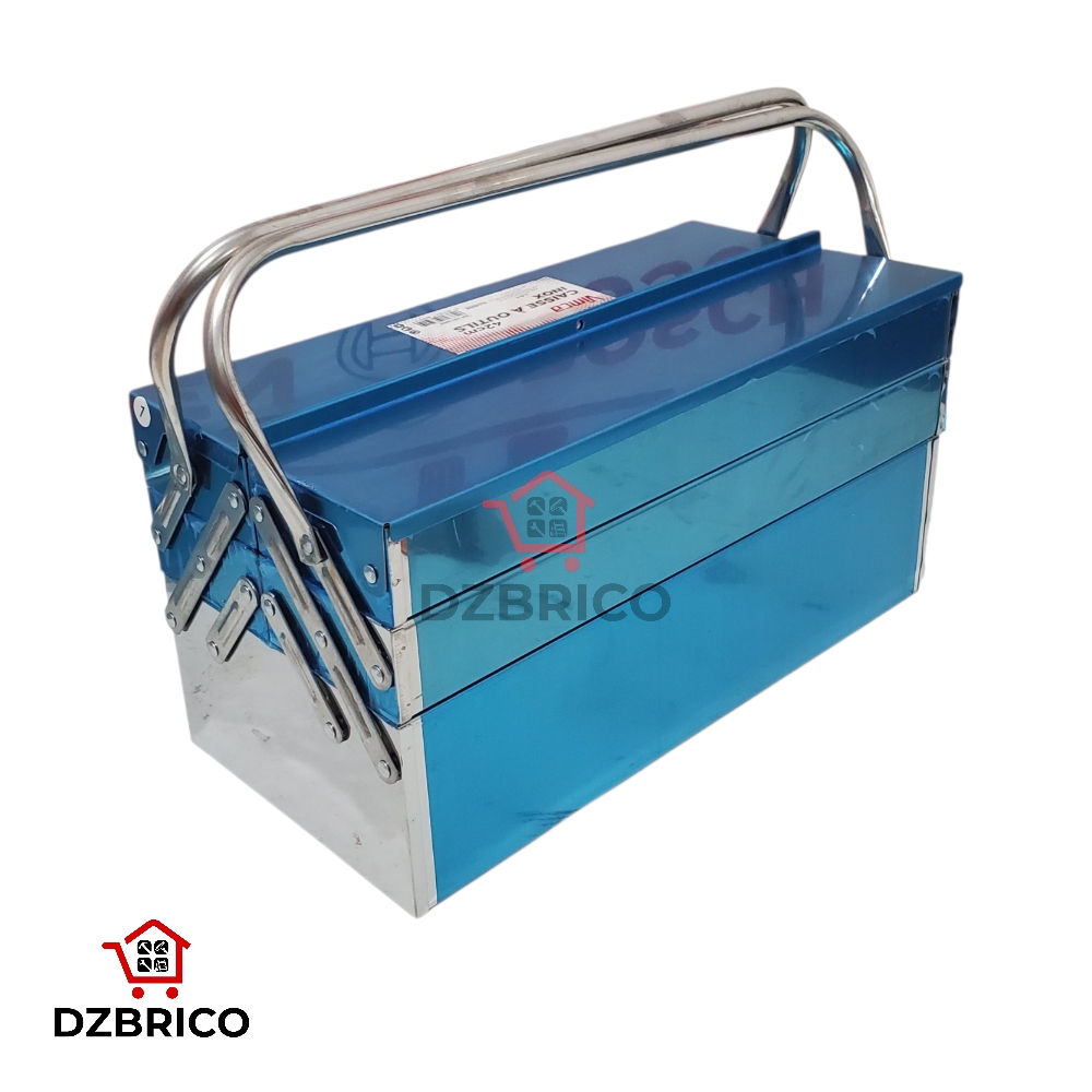 Boîte à outils en acier inoxydable 420x200x200mm