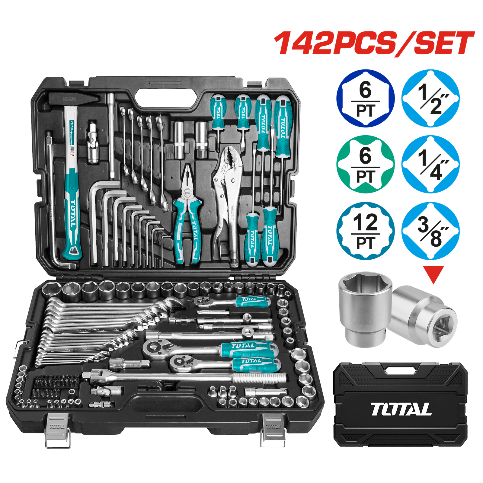 Caisse À Outils 142pcs TOTAL