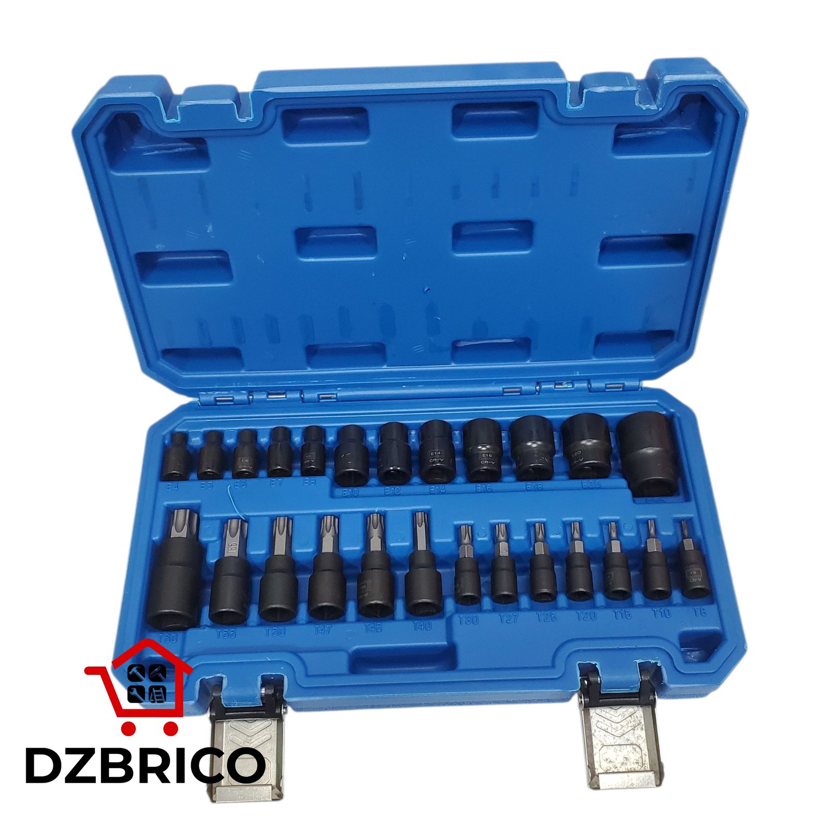 Coffret jeux de douilles et embouts TORX 25 Pieces