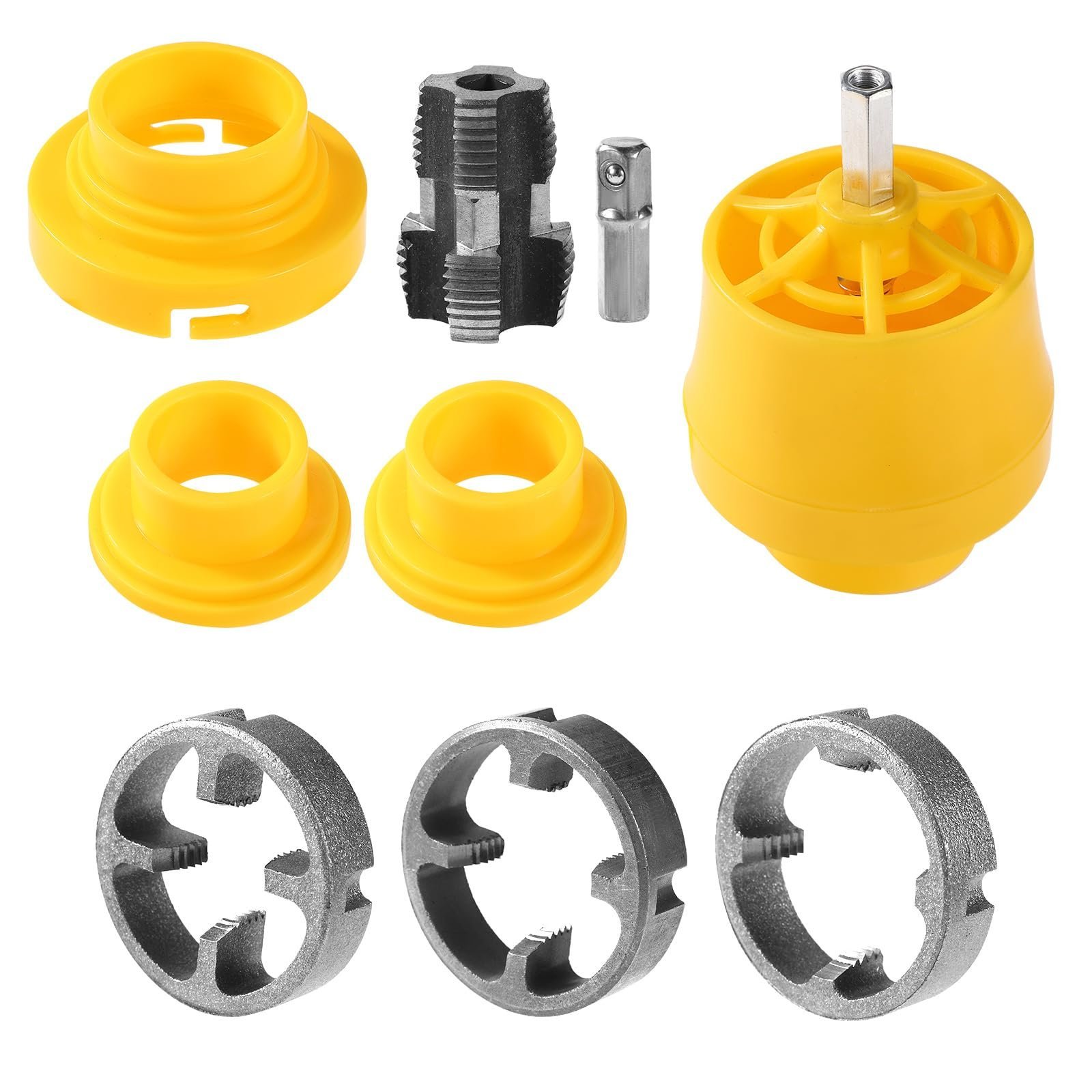 Kit d'enfile-tuyau en PVC polyvalent compatible avec perceuse électrique en PVC pour divers projets de tuyauterie, 3 tailles en alliage d'acier ABS