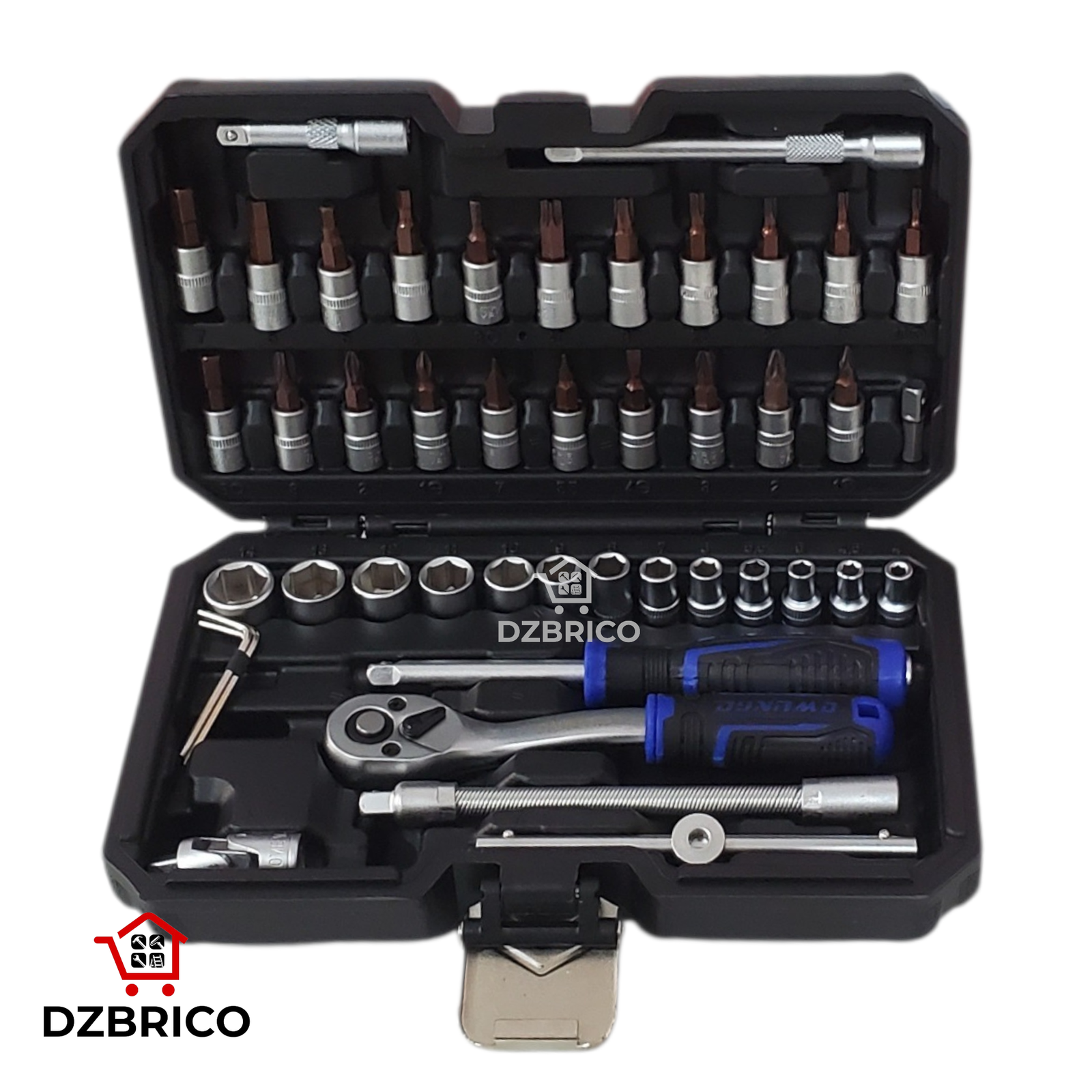 coffret de douilles cliquet 1/4" 72 dents DYNAMO