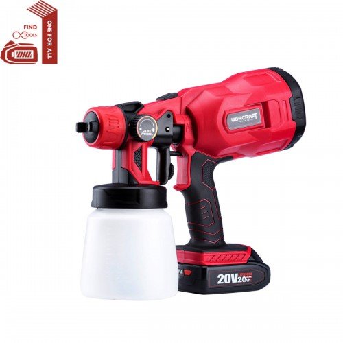 Pistolet Peinture sans fil (Sans batterie ni chargeur)  WORCRAFT