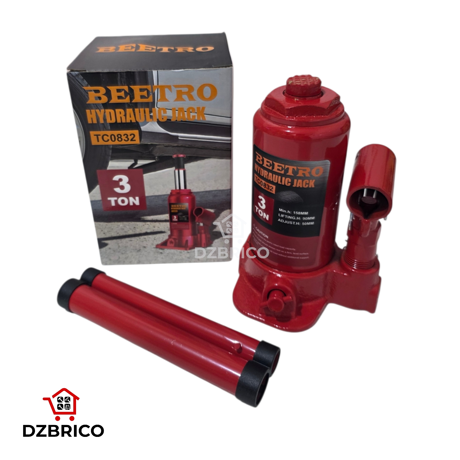 Cric bouteille hydraulique 3 Ton TC0832 BEETRO