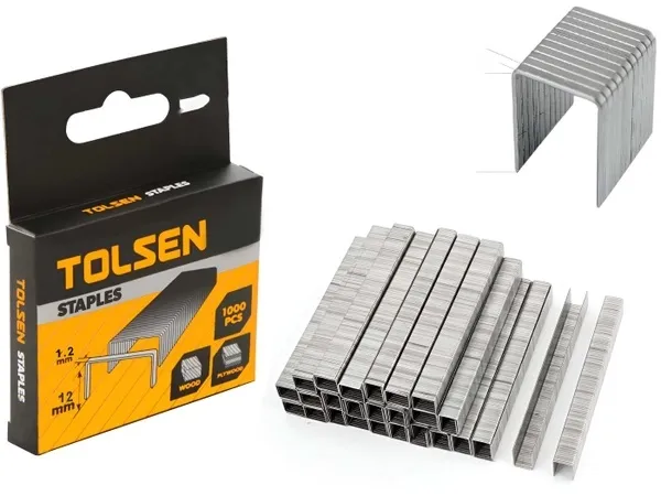 Boite Agrafes 1.2x12mm  1000 Pcs TOLSEN 43030