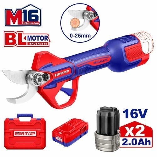 Secateur a batterie 16v EMTOP