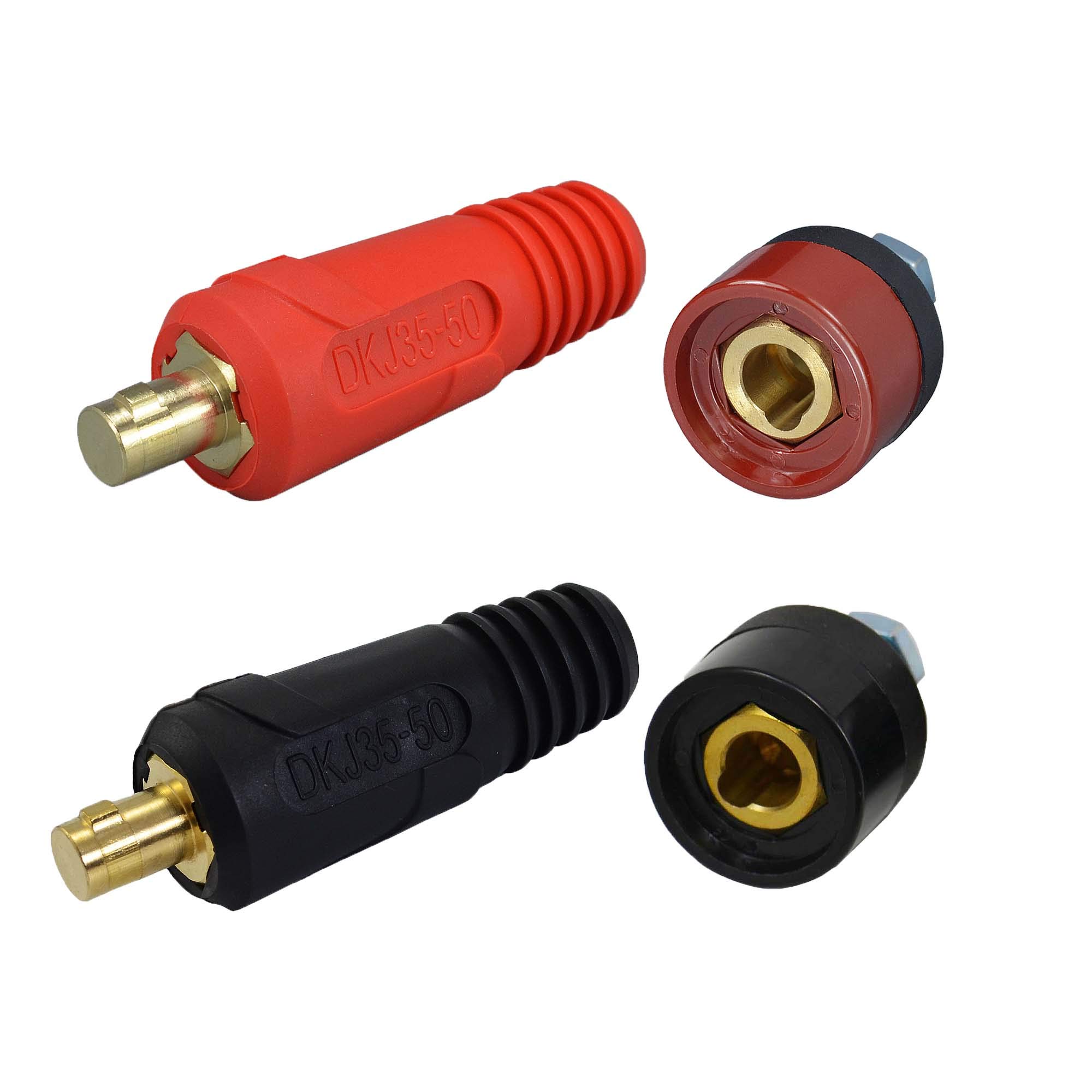 Connecteur de Soudage DKJ35-50 ,Couleur Rouge et Noire 4 pièces