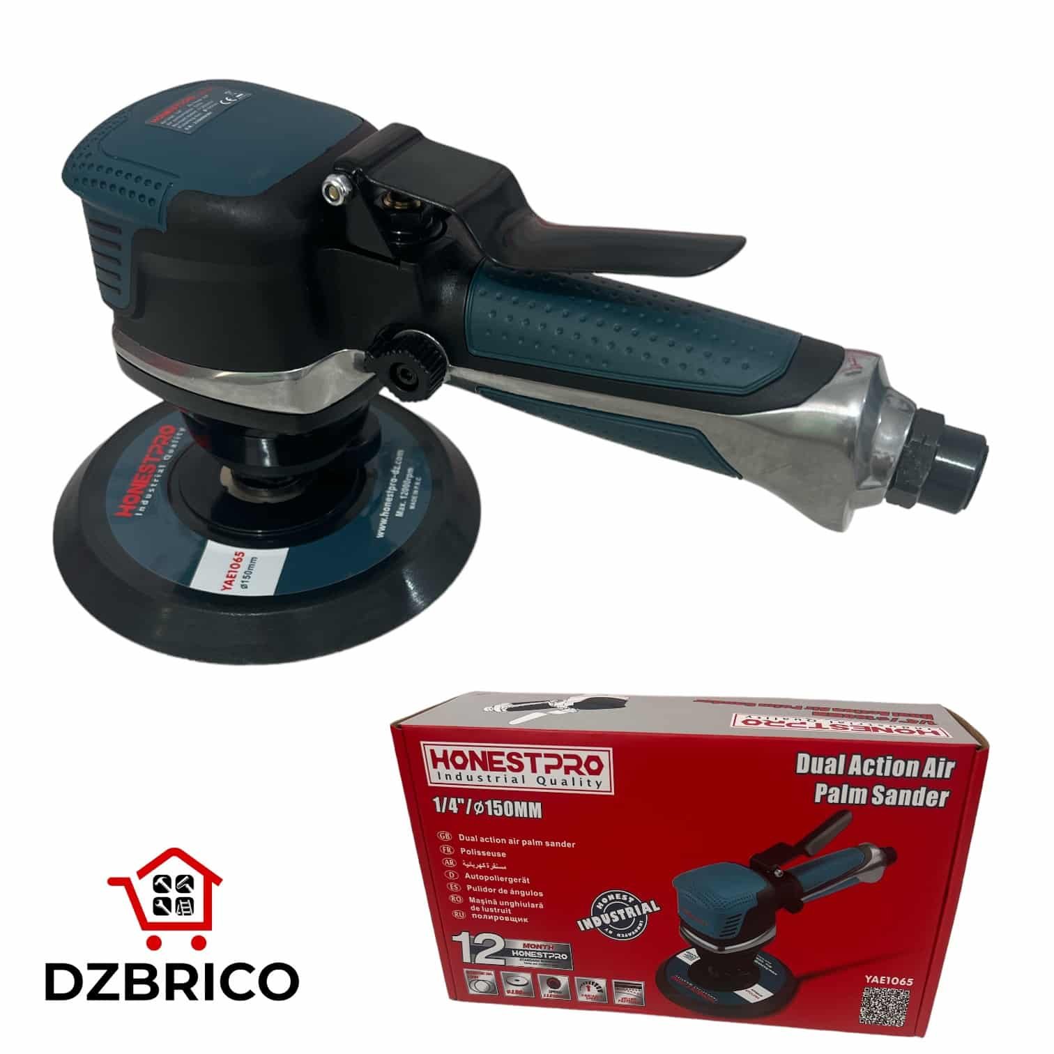 Ponceuse Polisseuse Orbitale Pneumatique 150mm HONESTPRO