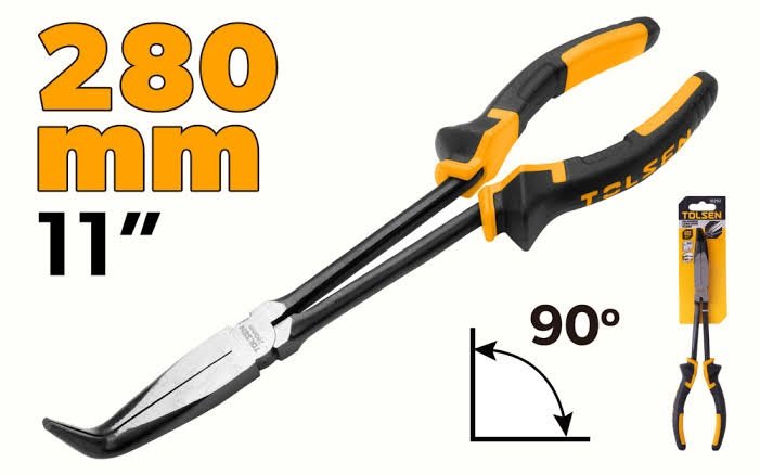 Pince A Bec Extra long 90 Degré 280mm 11" TOLSEN