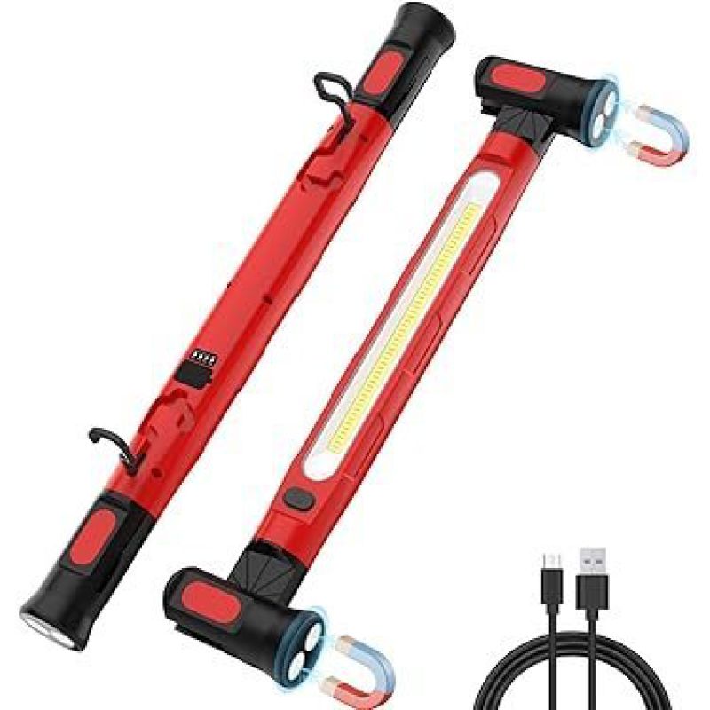 Baladeuse LED Rechargeable 6000mAh 3000LM avec Base Magnétique/360°