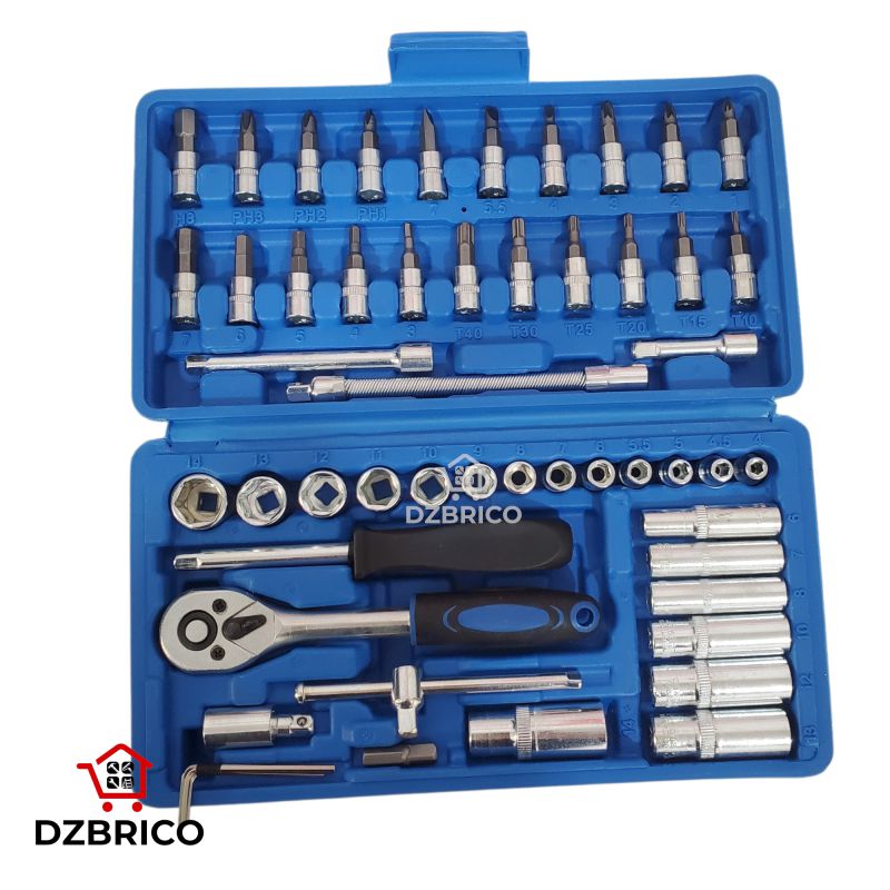 Coffret clé cliquet 1/4 avec douilles 53pcs SFT