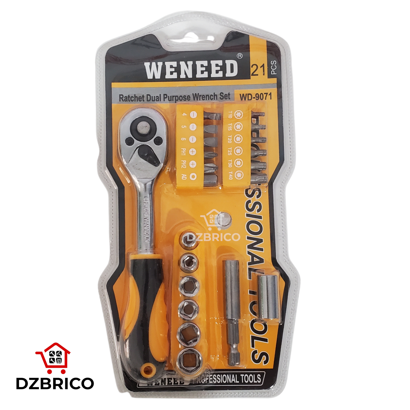 jeu de clé à cliquet 1/4  21pcs WENEED