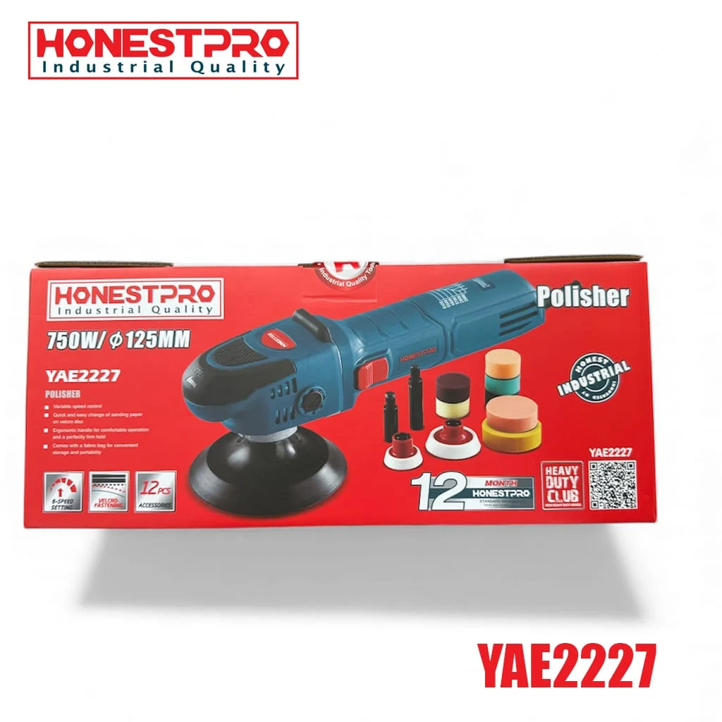 Pack de Polisseuses 12pcs 125mm 750w HONESTPRO