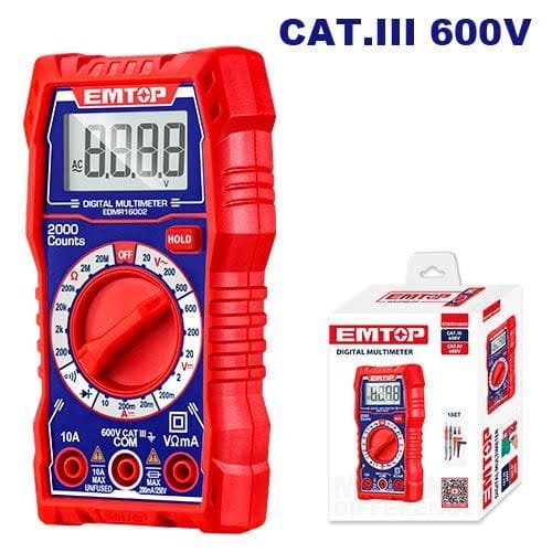 Multimètre digital 600V EMTOP