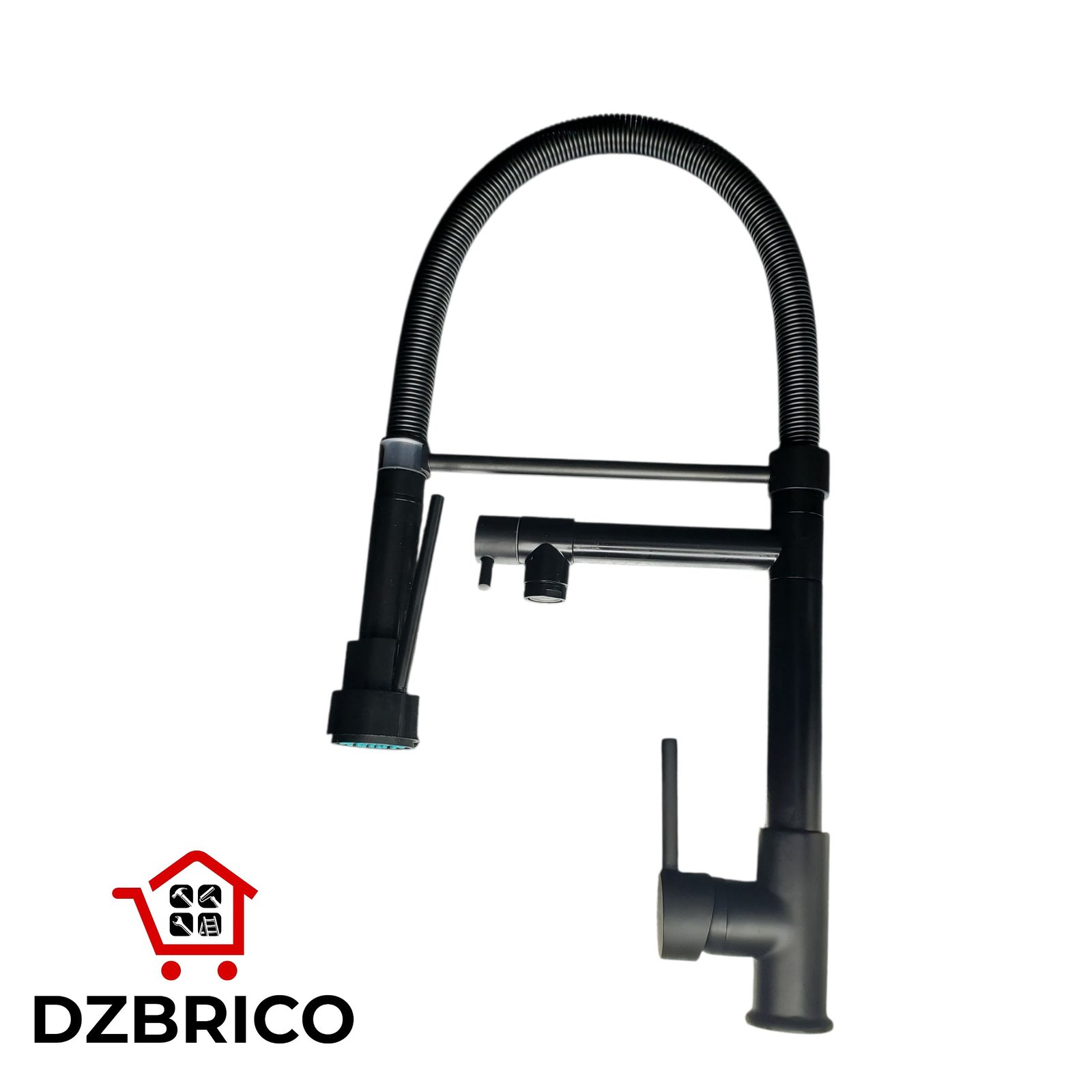Mitigeur de Cuisine Ressort Double Robinets (noir) ARMONIA