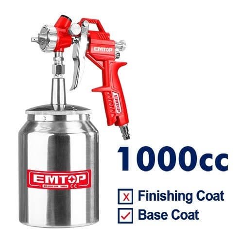 Pistolet De Peinture Pneumatique 1mm 1000ml EMTOP