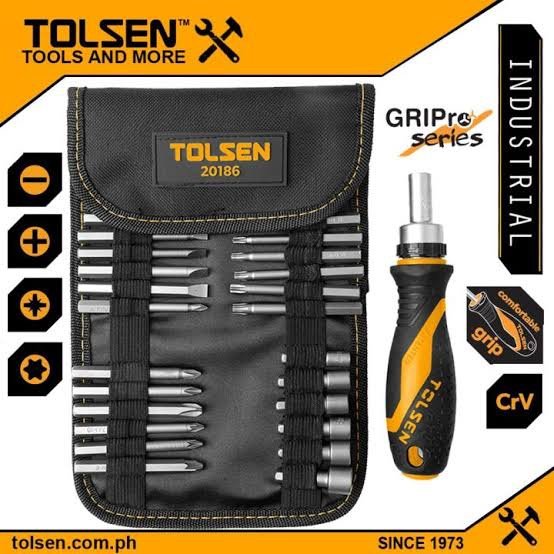 Kit Jeux De Tournevis Et Embouts Cliquet 26 Pièces TOLSEN