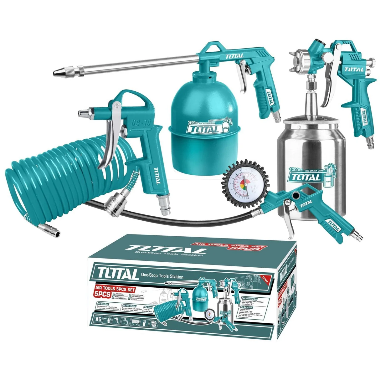 Kit outils pneumatique 5 Pcs TOTAL