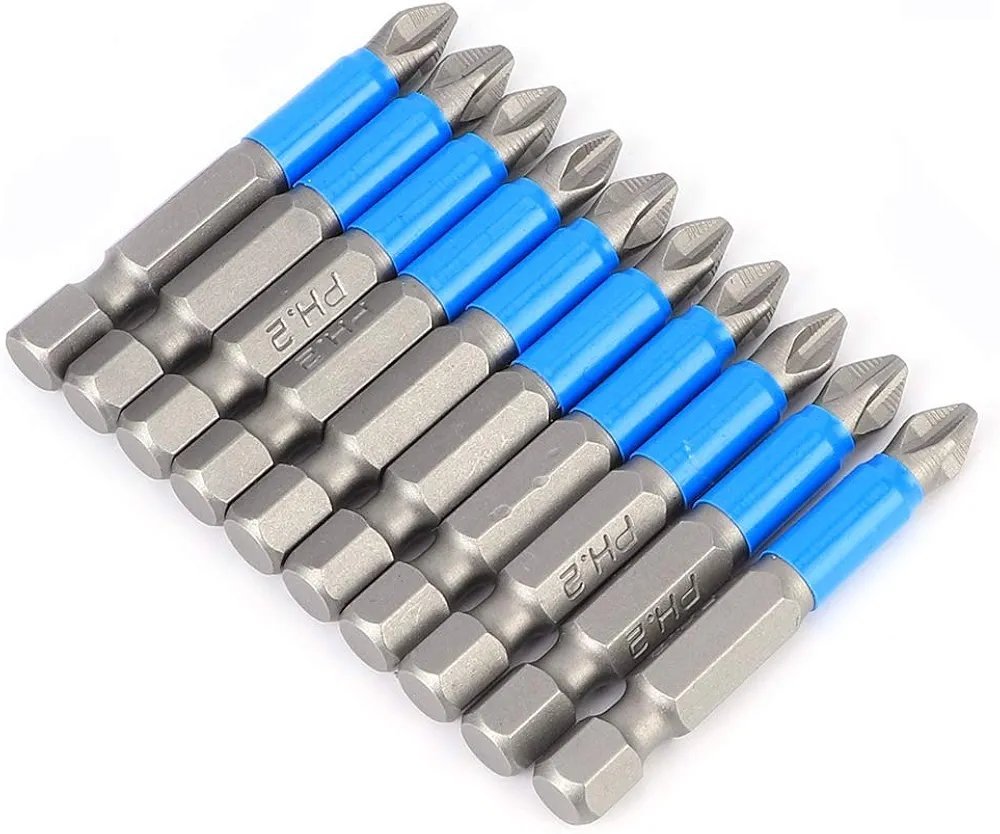 kit de Embout TournevisPH2 X 90 mm,  En Acier, Tige Magnétique,10pcs