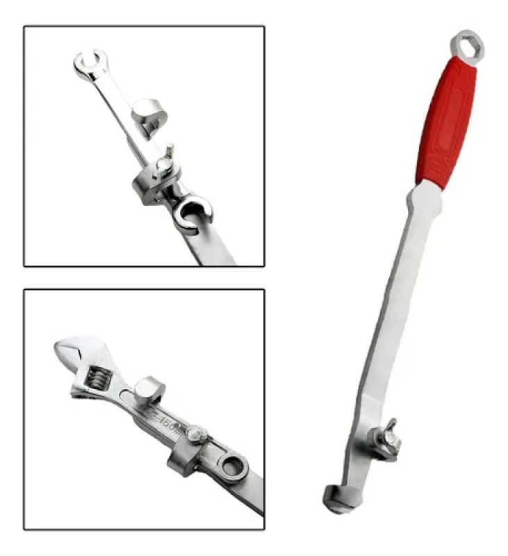 Rallonge de clé robuste pour mécaniciens et bricoleurs, avec clé hexagonale SFT