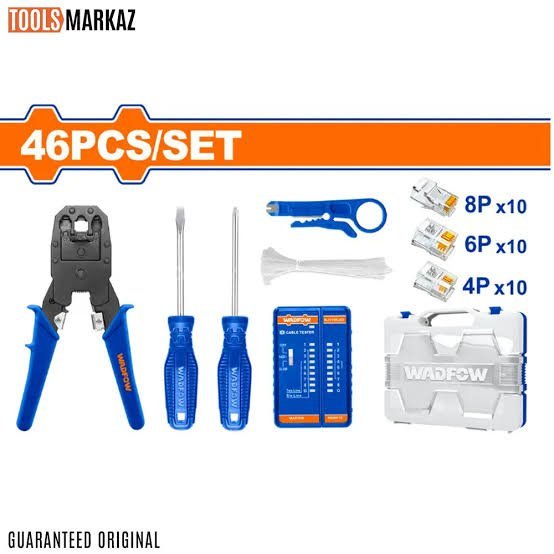 Kit électricien réseau pince modulaire 46 Pcs WADFOW
