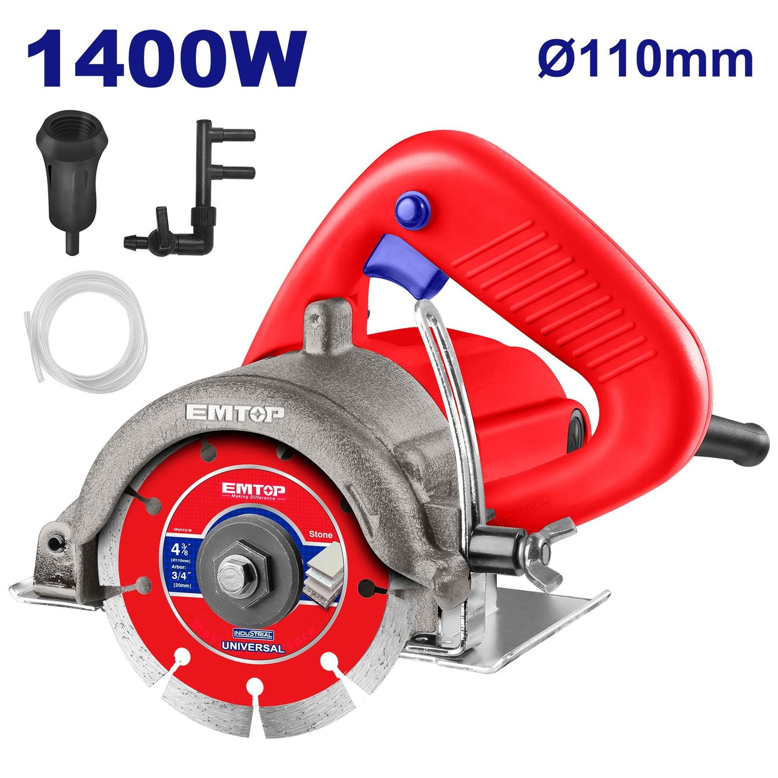 Scie circulaire portative 1400w 110-125mm EMTOP