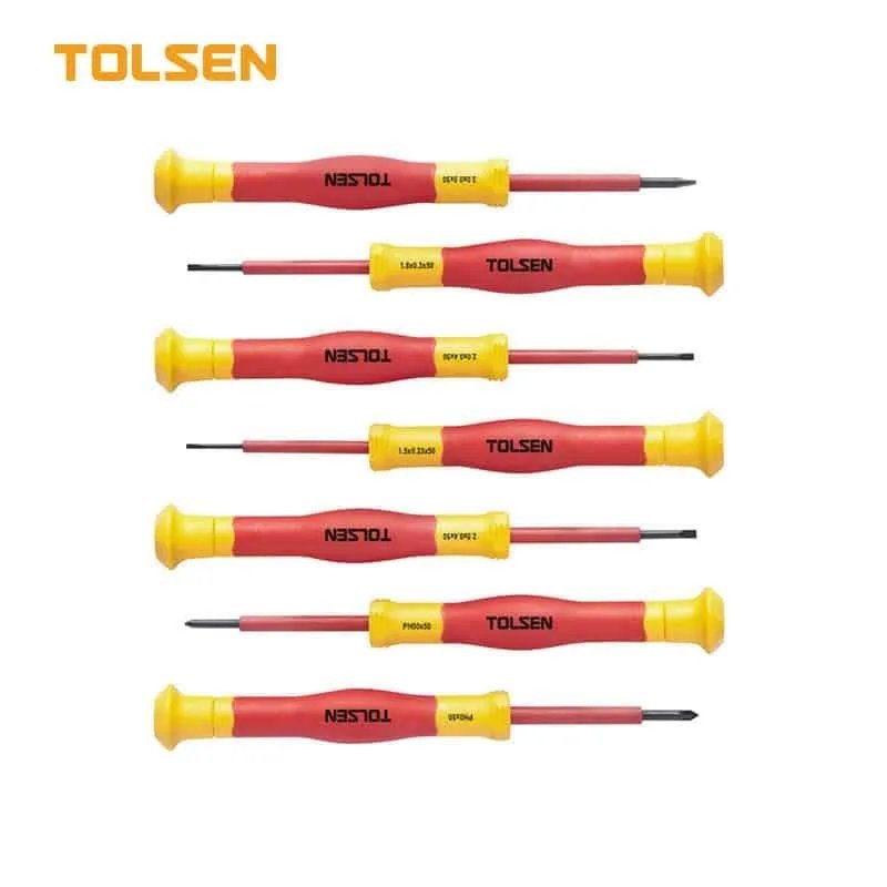Kit jeux de tournevis de précision isolé 1000v 7 Pièces TOLSEN