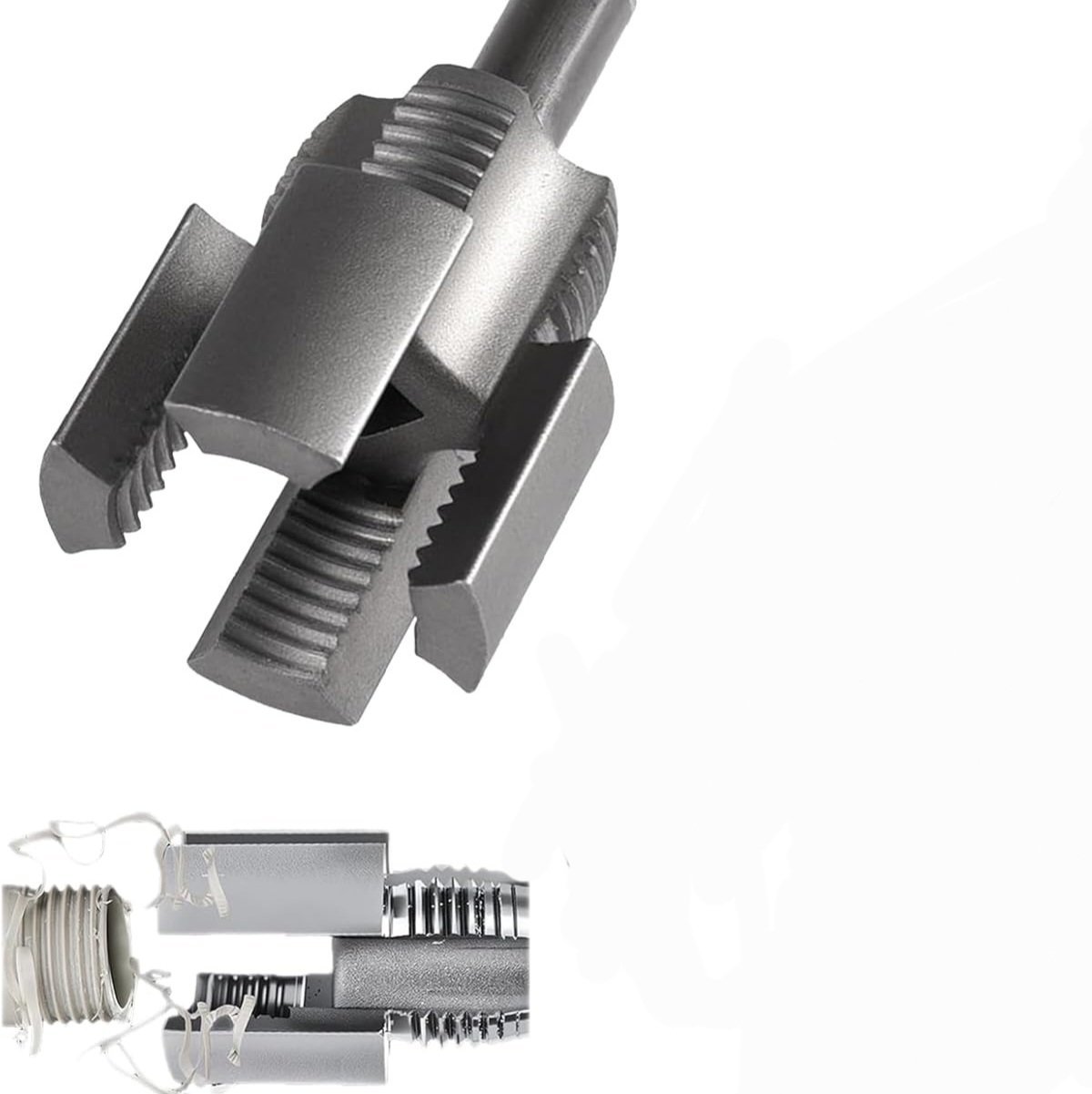 Outil De Filetage 1/2" Interne Et Externe 2 En 1, Pour Tuyaux En PVC/PPR 4points