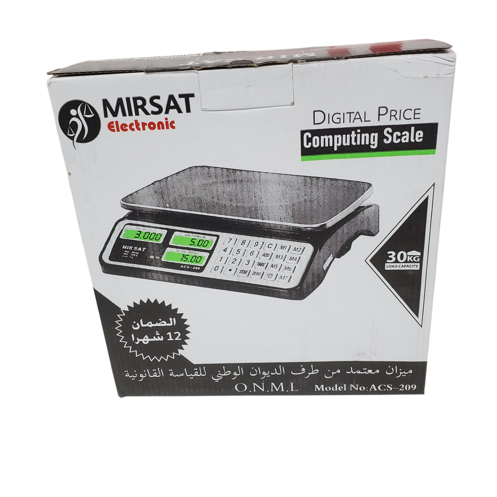 balance électronique de calcul de prix MIRSAT ACS-209