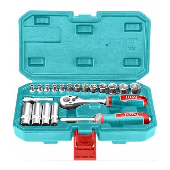 Coffret de douilles cliquet 1/4" 20 pièces TOTAL
