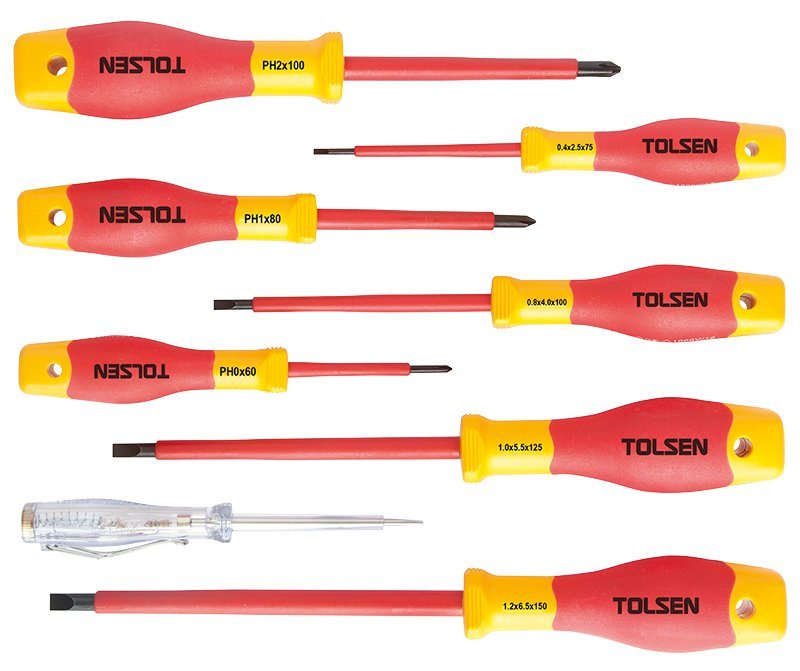 Kit jeux de tournevis isolés 1000v 8 Pièces TOLSEN