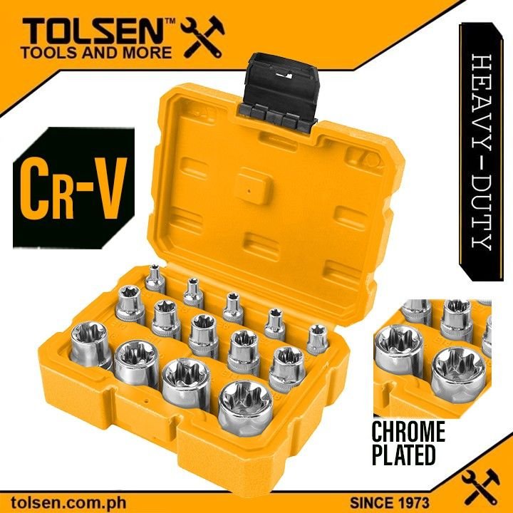 Coffret kit douilles etoile 14 Pieces TOLSEN
