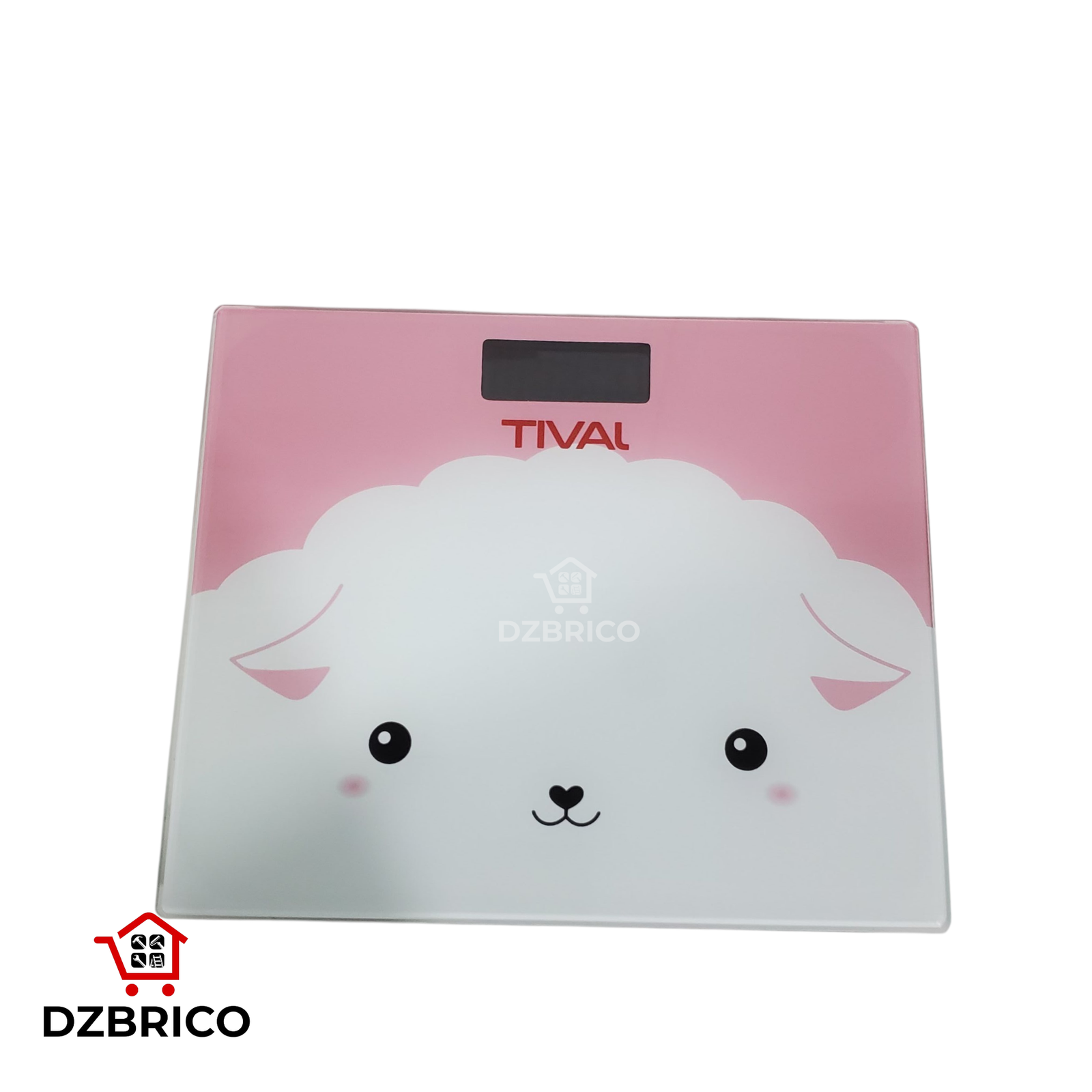 Balance Électronique Personnelle Balance Numérique Mignonne avec Affichage Rétroéclairé Outil de Pesée Corporelle max 180kg TIVAL