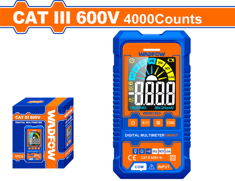 Multimetre 600v 4000 counts WADFOW