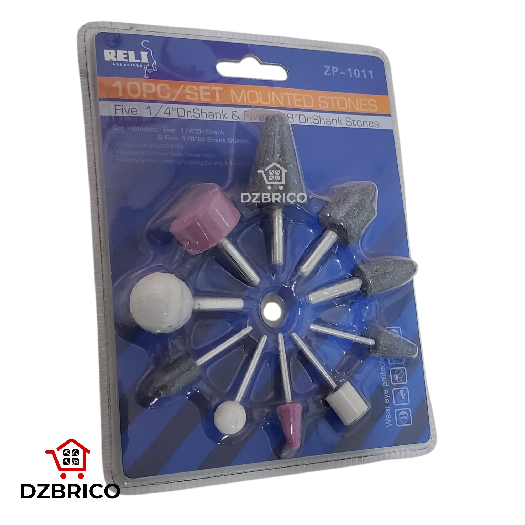 Meules montées pour micro-meuleuse et perceuse – Kit de 10 meules de 3mm et 6mm