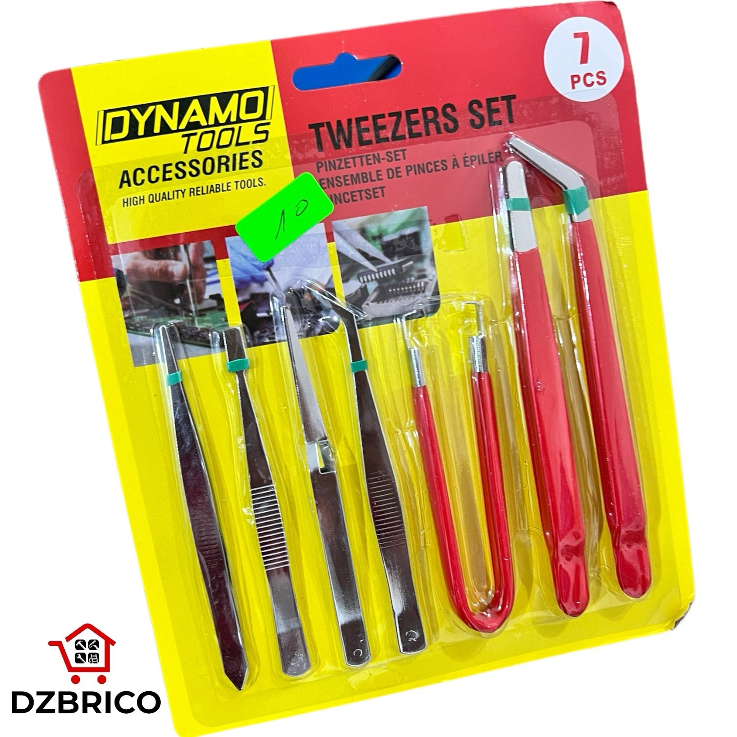 Kit Jeux de pincettes de précision 7 pièces DYNAMO TOOLS