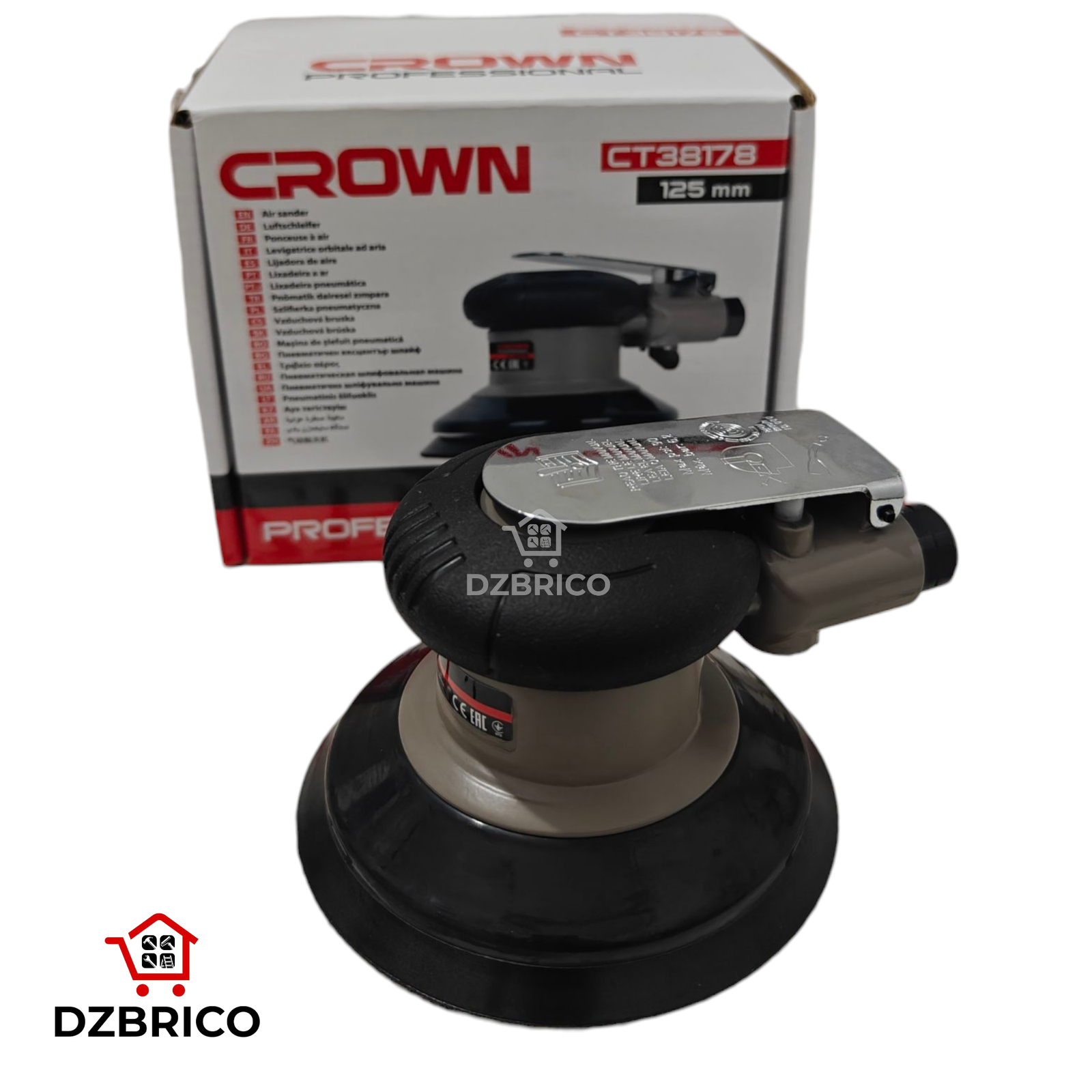 Ponceuse a air pneumatique 125mm CROWN CT38178