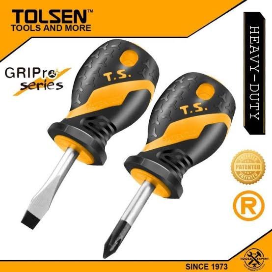 Jeux de 2 Mini tournevis 6.5-PH2 x 38mm TOLSEN