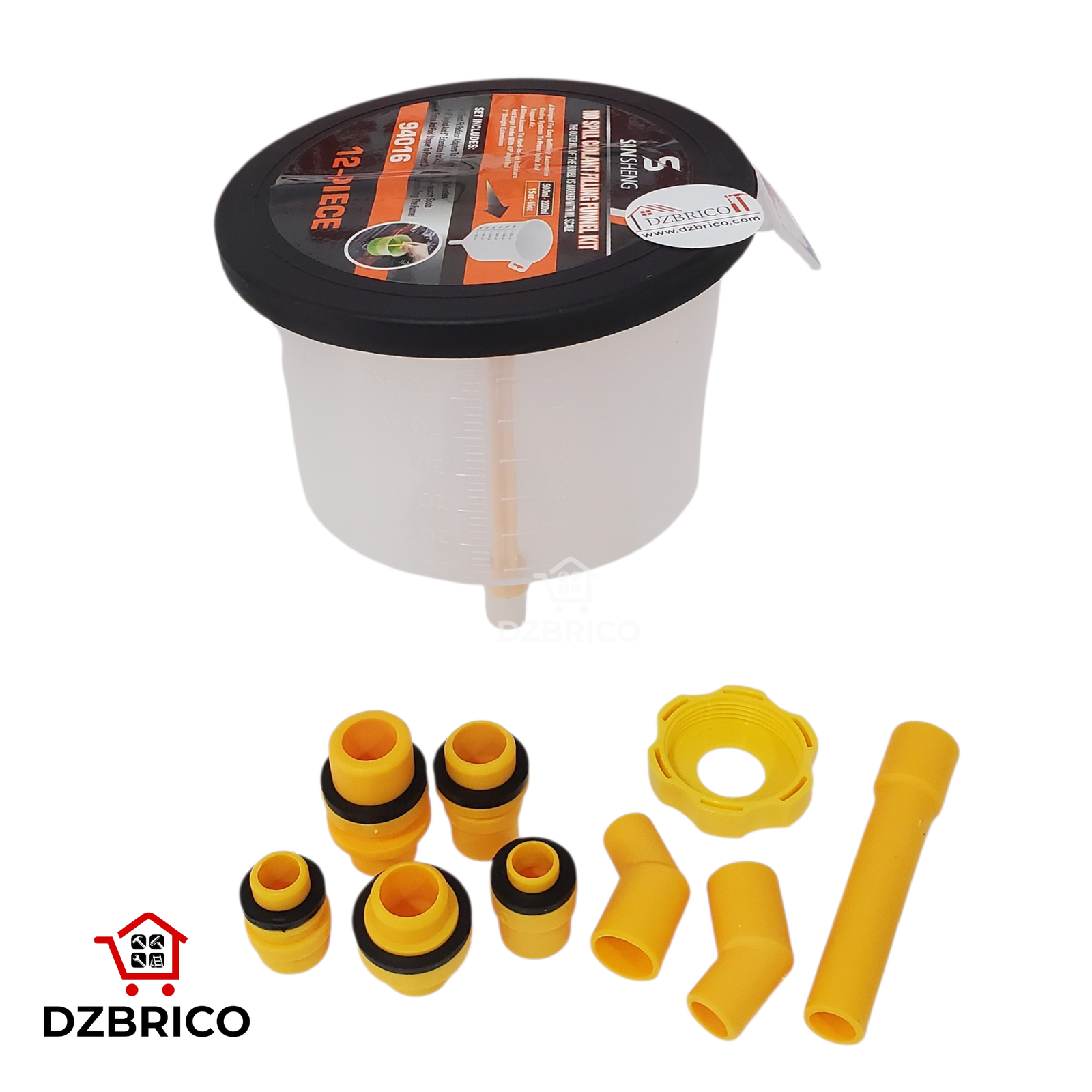 kit de Remplissage de Liquide de Refroidissement, Entonnoir en Plastique 12pcs