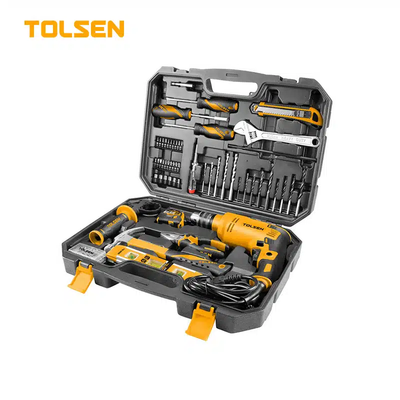 Caisse et kit a outils avec perceuse 710w 95PCS TOLSEN