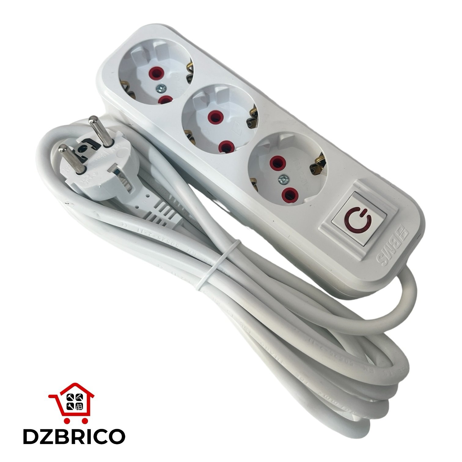 Rallonge Multiprises 3 Prises 3 Mètre BMS