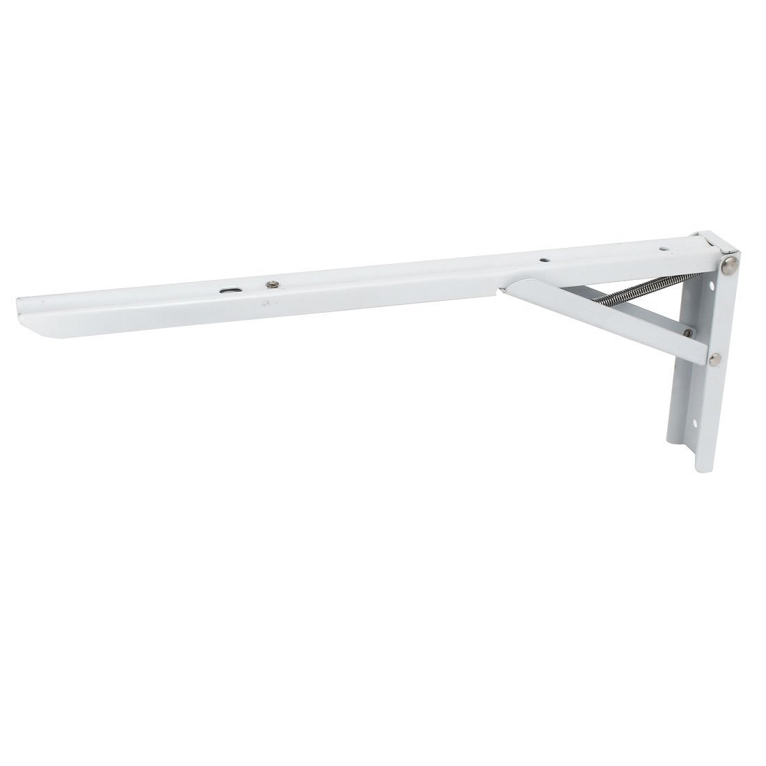 2 pcs Supports d'étagère pliables triangulaires à ressort en métal de 12"  de longueur 30cm GM