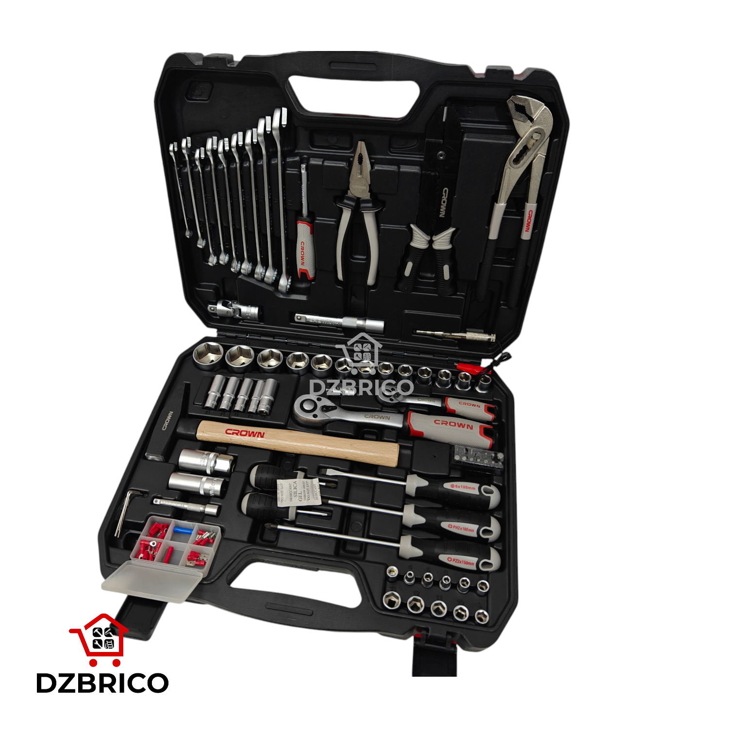Caisse a outils de bricolage domestique 100 pièces CROWN