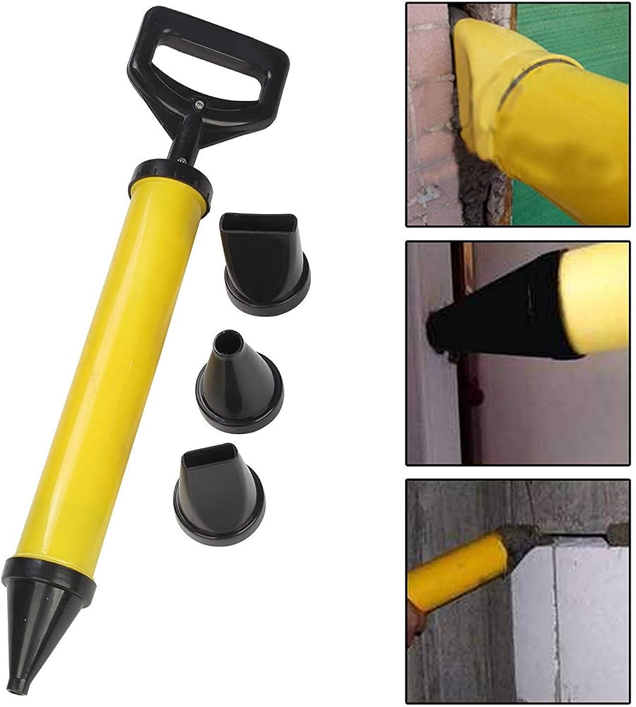 Pistolet à calfeutrer pour ciment, chaux et mortier, applicateur de joints, outils de remplissage avec 4 buses