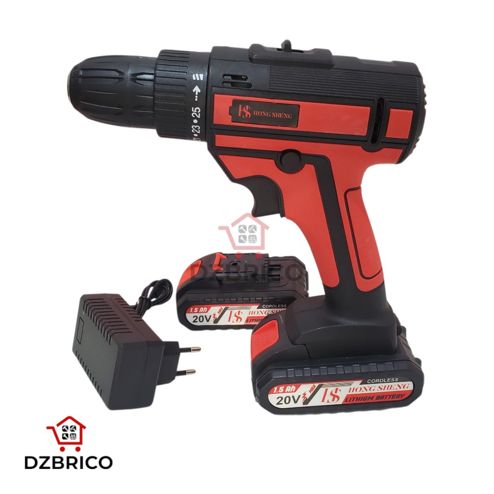 Visseuse  moteur brushless  avec 2 batteries 20v et 1,5ah  Hong Sheng