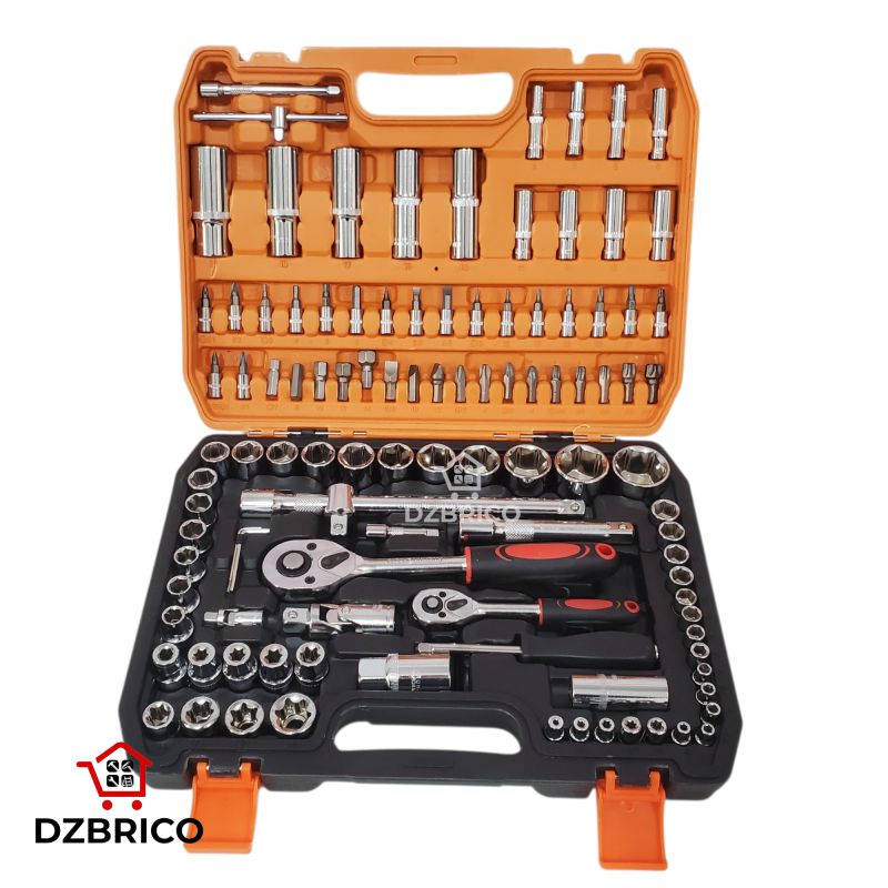 Caisse a outils et a douille cliquet 108 pcs new SFT