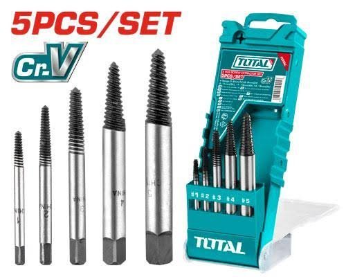 Kit jeux de tourne gauche extracteur de vis 5 Pièces TOTAL